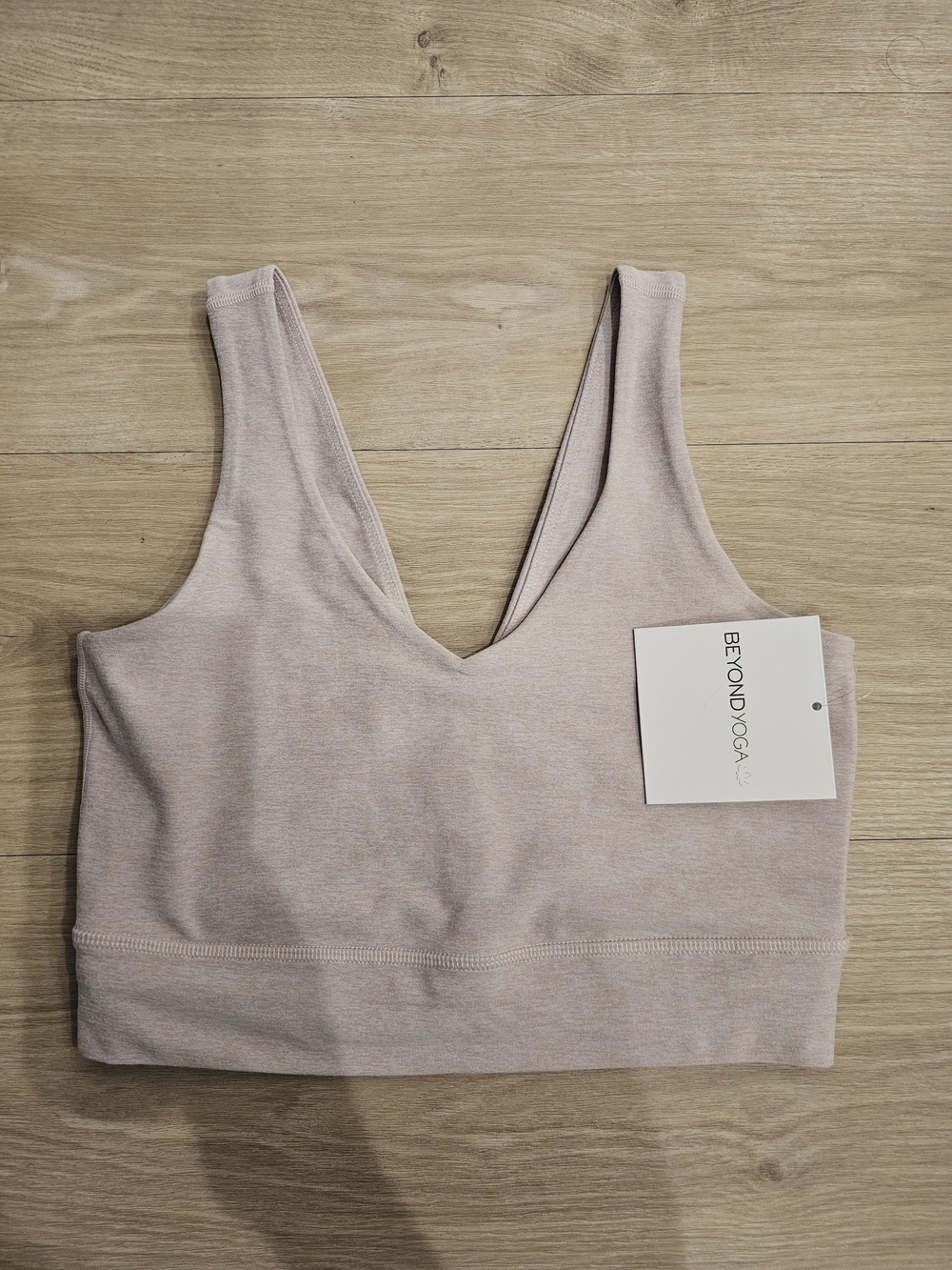 Beyond Yoga Dusty Mauve V-Neck Sports Bra